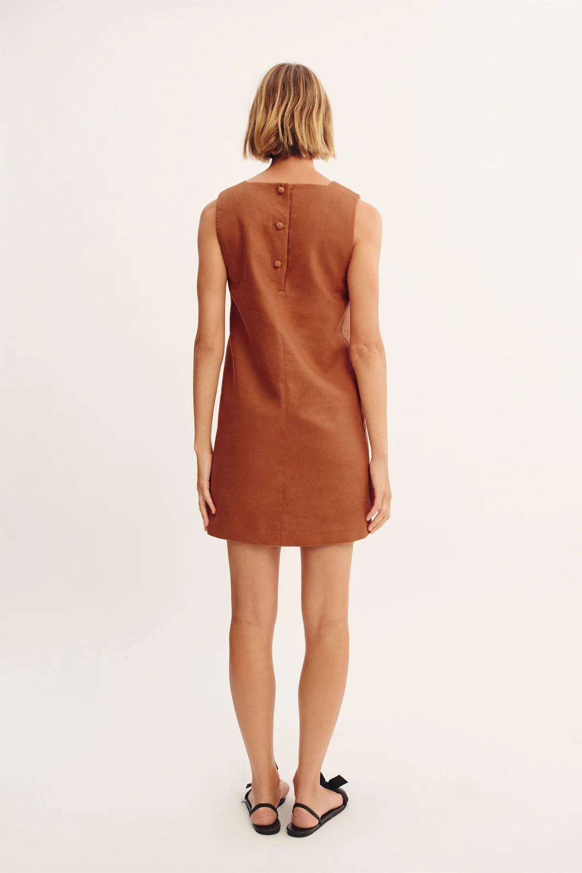 RIO SHIFT DRESS - CHESTNUT - Image 4